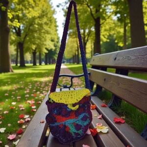Multicolor Crochet Crossbody Bag